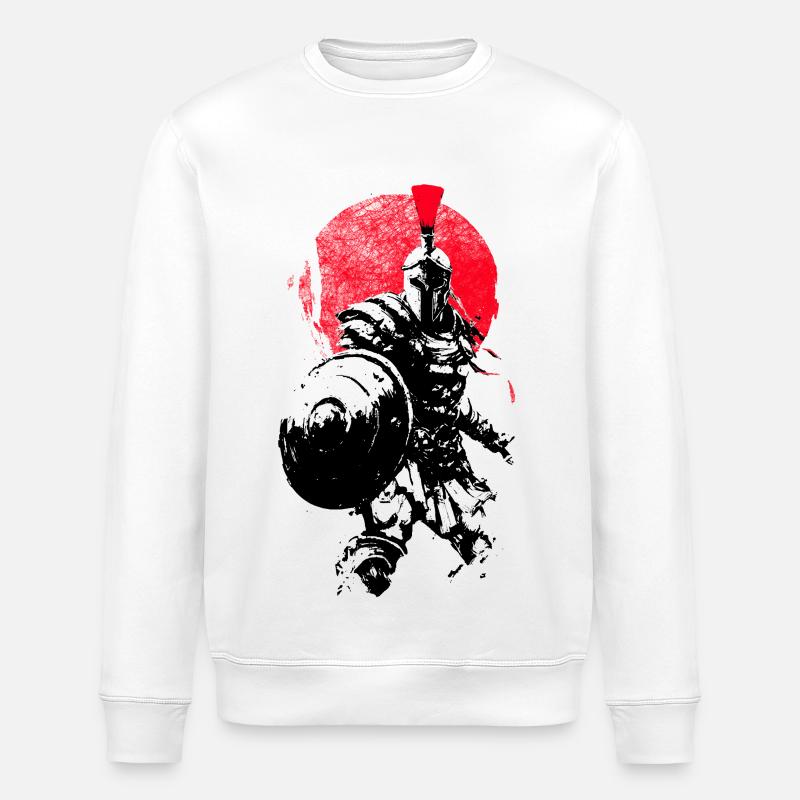 Silhouette guerrier spartiate écarlate - Sweat bio ROLLER Stanley/Stella Unisexe - blanc
