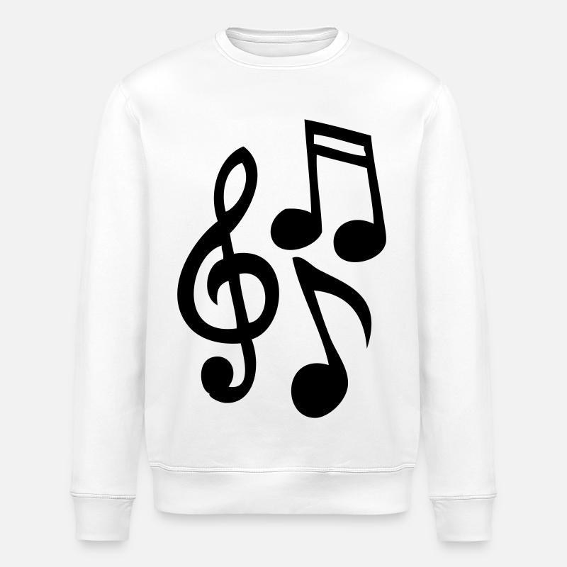 Musiknoten - Stanley/Stella Unisex Bio-Sweatshirt ROLLER - Weiß
