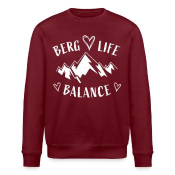 Berg Life Balance - Liebe Herzen Berge - Stanley/Stella Unisex Bio-Sweatshirt ROLLER - Weiß - Vorne - Nik (191cm)