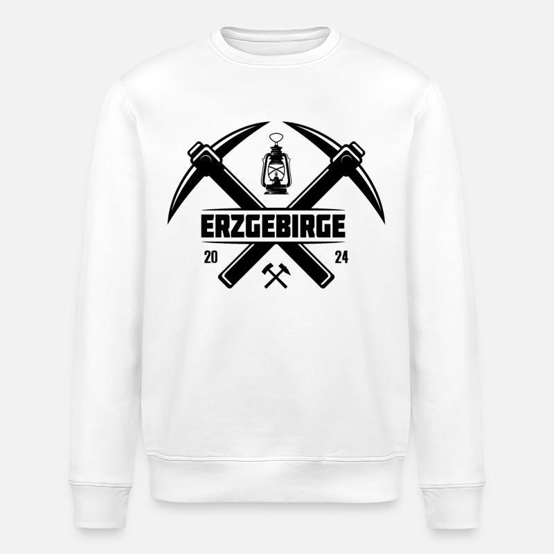 Erzgebirge Saxony Mining Miners - Sweat bio ROLLER Stanley/Stella Unisexe - blanc