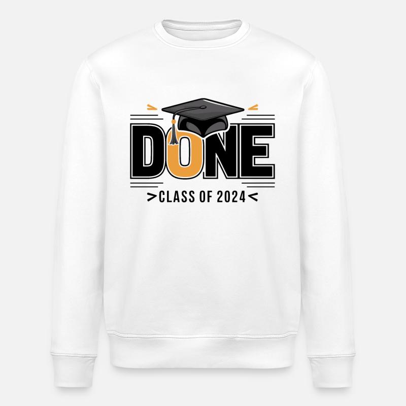 Abschlussklasse 2024 Abschlussfeier Schule - Stanley/Stella Unisex Bio-Sweatshirt ROLLER - Weiß