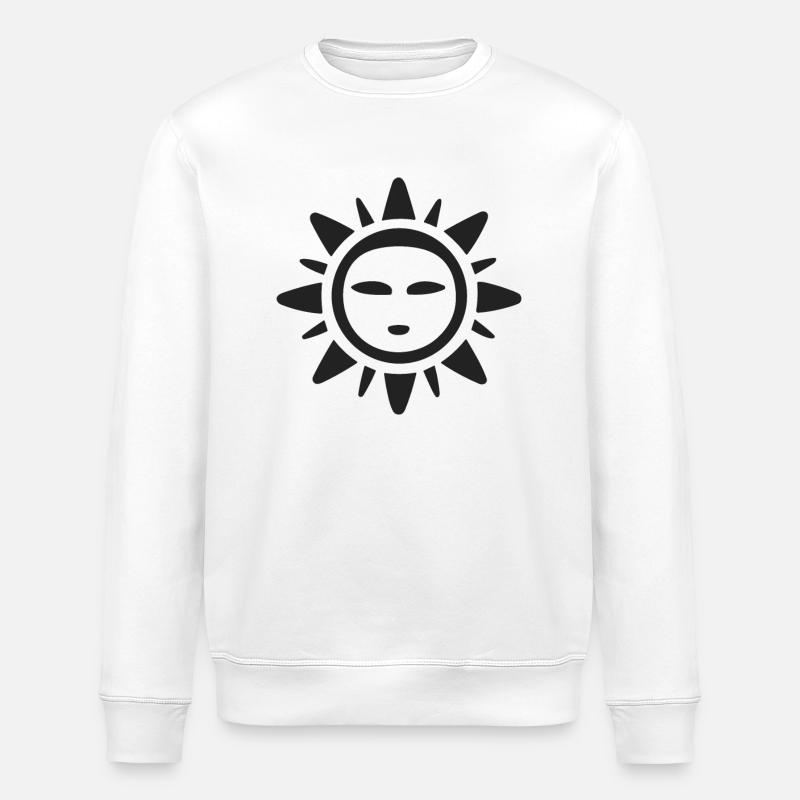 Abstract Sun Sunshine Abstract Art - Stanley/Stella ROLLER Unisex Organic Sweatshirt - white
