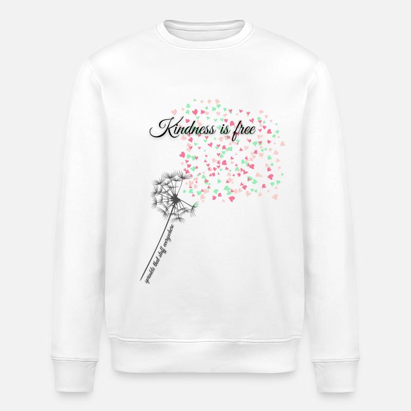 Verteile Freundlichkeit, wie Konfetti - Stanley/Stella Unisex Bio-Sweatshirt ROLLER - Weiß