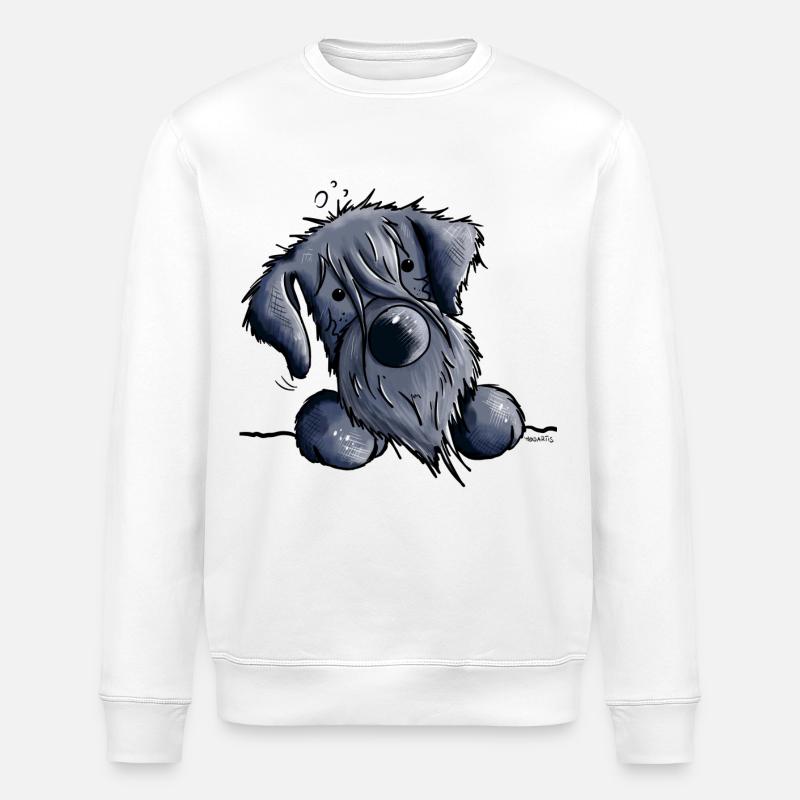 Knuffiger Schnauzer - Stanley/Stella Unisex Bio-Sweatshirt ROLLER - Weiß