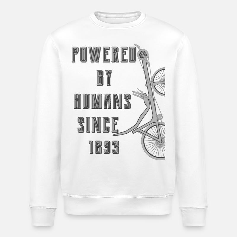 PROPULSÉ PAR L’HOMME DEPUIS 1893 - Sweat bio ROLLER Stanley/Stella Unisexe - blanc