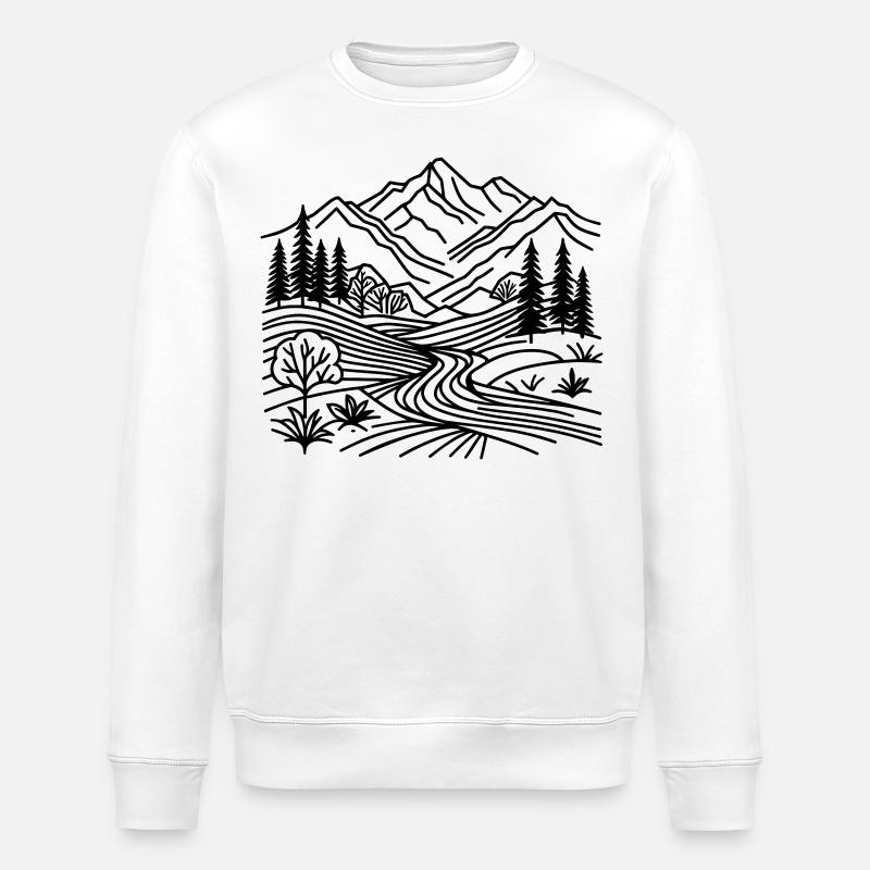 Simple nature - Stanley/Stella ROLLER Unisex Organic Sweatshirt - white