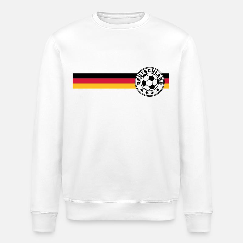 logo Football sur Deutschandfahne - Sweat bio ROLLER Stanley/Stella Unisexe - blanc