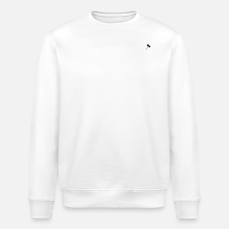 Double Bladed Axe (fighter / barbarian) - Stanley/Stella ROLLER Unisex Organic Sweatshirt - white