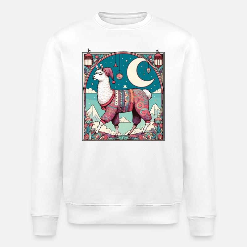 Cadeau de pyjama lama - Sweat bio ROLLER Stanley/Stella Unisexe - blanc