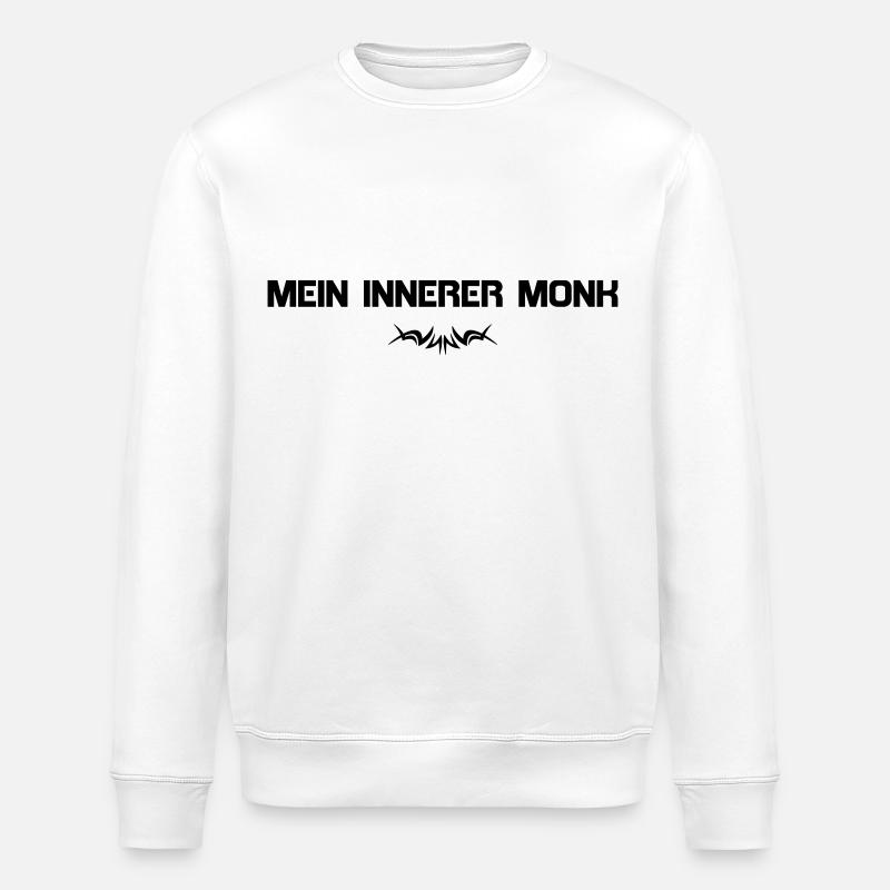 MY INNER MONK - Stanley/Stella ROLLER Unisex Organic Sweatshirt - white