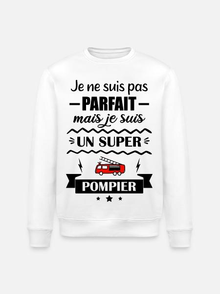 Super Firefighter Fire Hero Feuerwehrauto - Stanley/Stella Unisex Bio-Sweatshirt ROLLER - Weiß