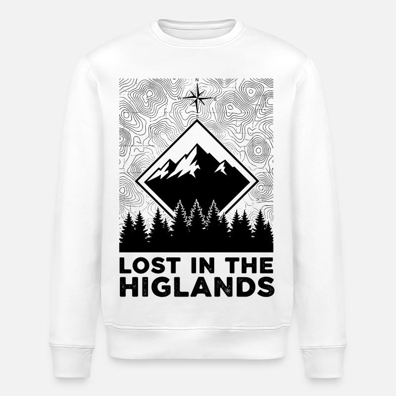 Perdu dans les Highlands - Sweat bio ROLLER Stanley/Stella Unisexe - blanc