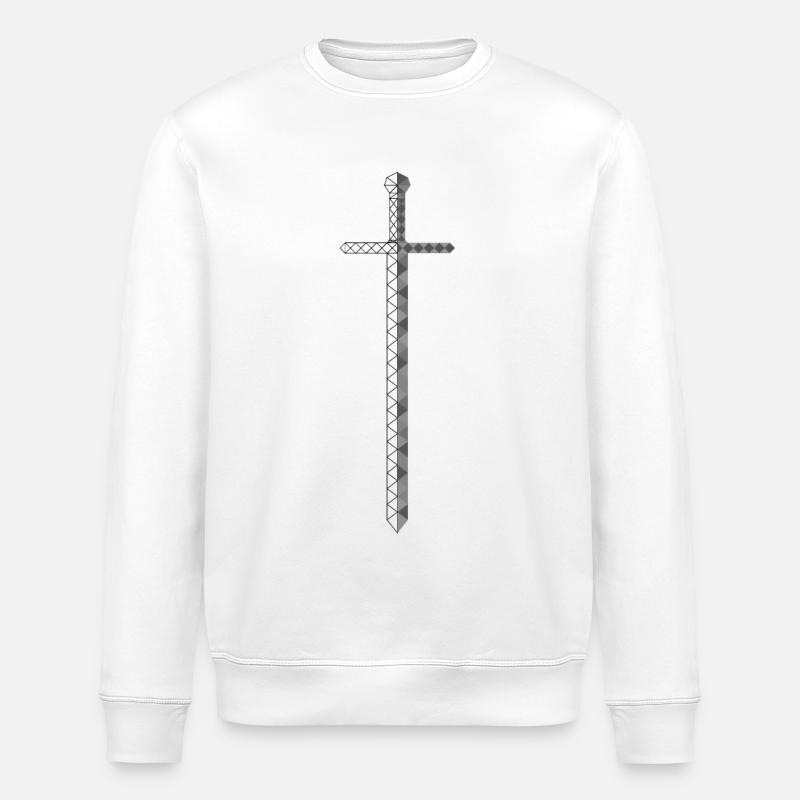 Polygon schwert - Stanley/Stella Unisex Bio-Sweatshirt ROLLER - Weiß