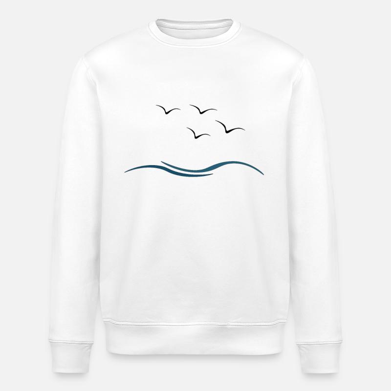 mouette - Sweat bio ROLLER Stanley/Stella Unisexe - blanc