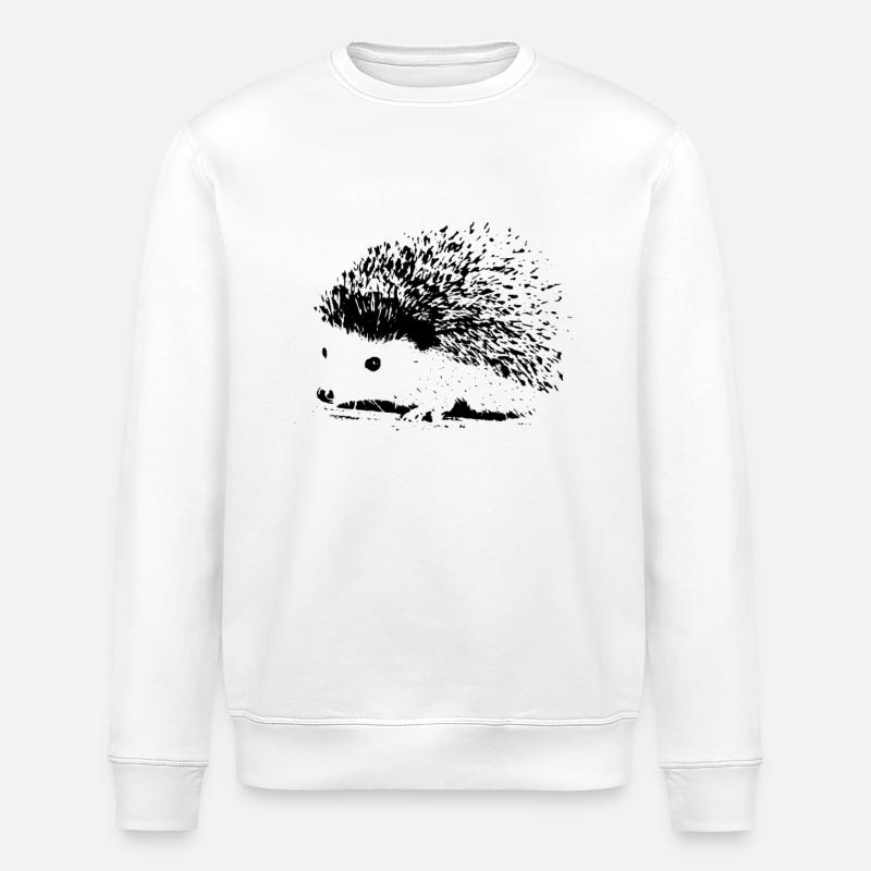 Hedgehog - Stanley/Stella ROLLER Unisex Organic Sweatshirt - white