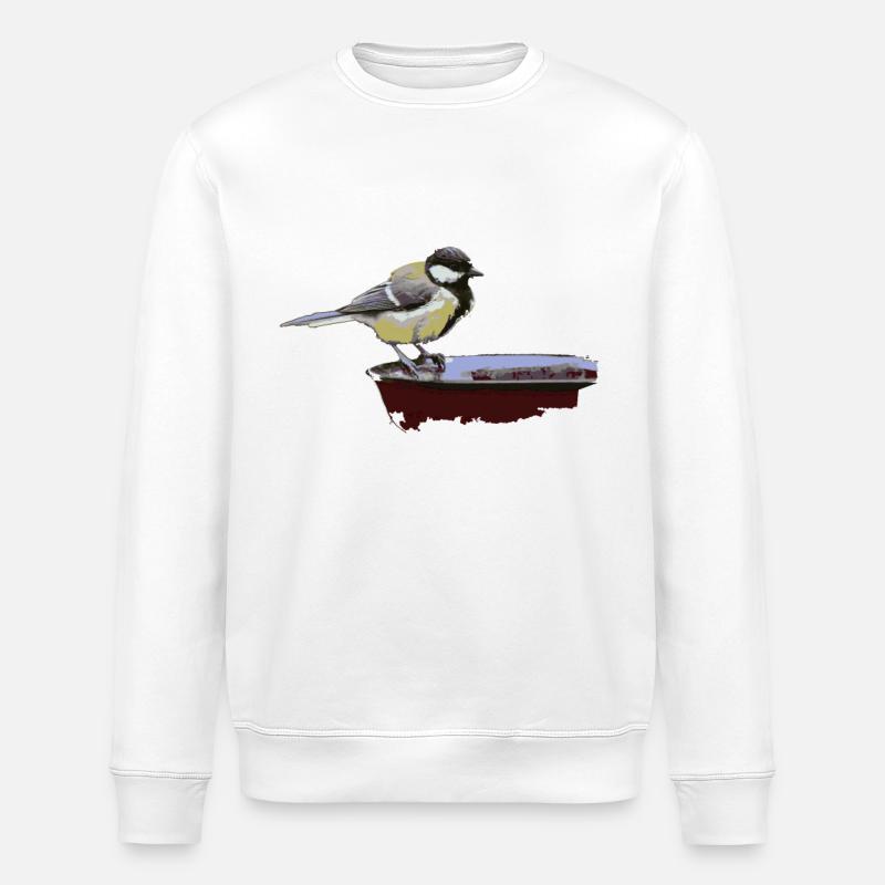 Mésanges mésanges de charbon - Sweat bio ROLLER Stanley/Stella Unisexe - blanc