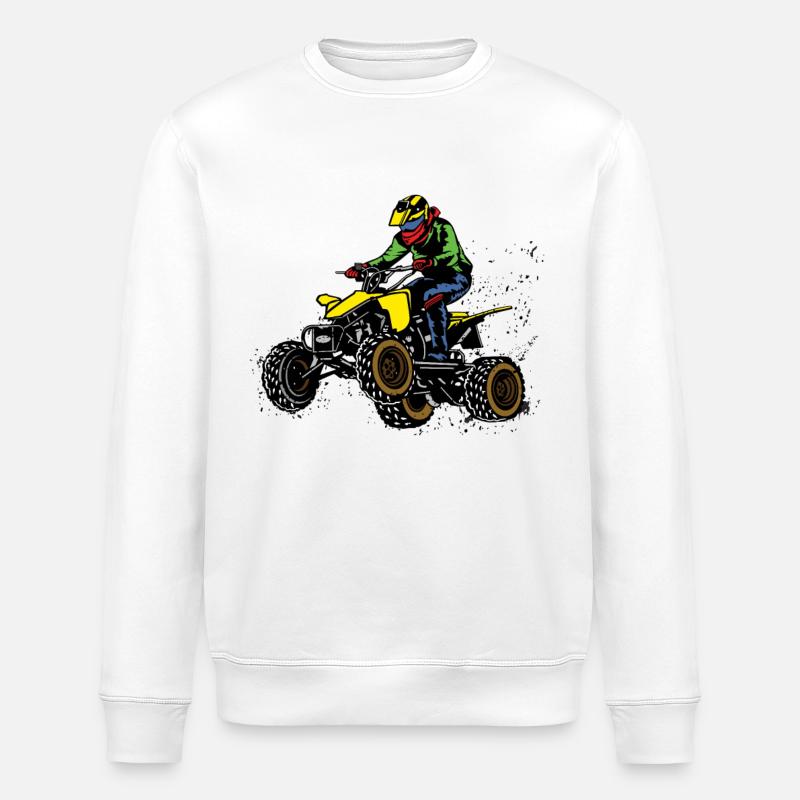 Quad quad - Sweat bio ROLLER Stanley/Stella Unisexe - blanc