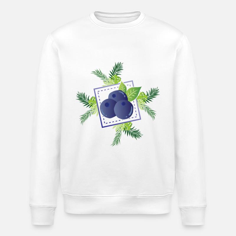 Blaubeeren - Stanley/Stella Unisex Bio-Sweatshirt ROLLER - Weiß