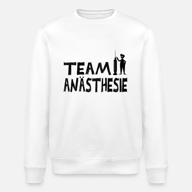 Team anesthesia - Stanley/Stella ROLLER Unisex Organic Sweatshirt - white