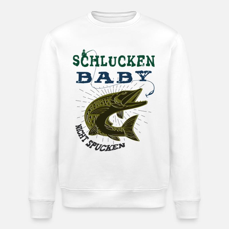 Hecht Angeln - Stanley/Stella Unisex Bio-Sweatshirt ROLLER - Weiß
