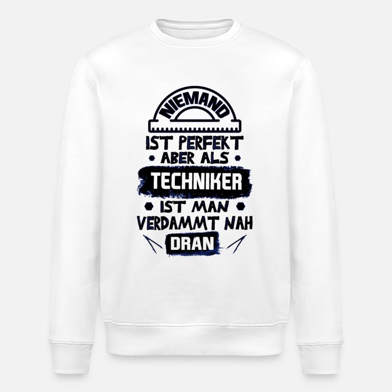 technicien - Sweat bio ROLLER Stanley/Stella Unisexe - blanc