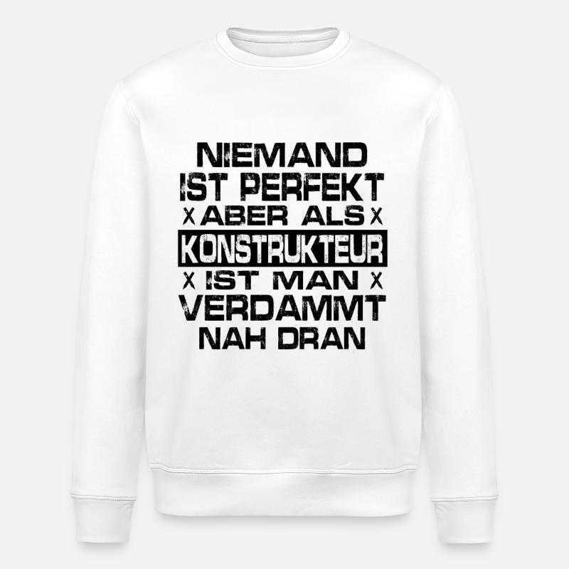 konstrukteur Spruch - Stanley/Stella Unisex Bio-Sweatshirt ROLLER - Weiß