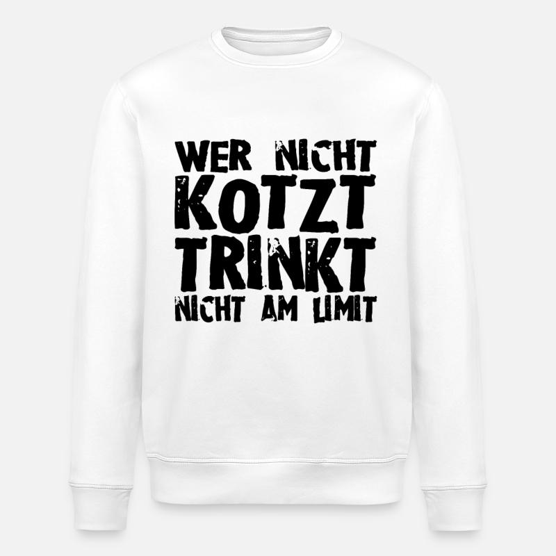 Kotzen Spruch - Stanley/Stella Unisex Bio-Sweatshirt ROLLER - Weiß