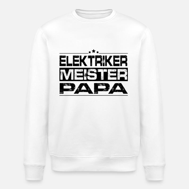 Elektriker Papa - Stanley/Stella Unisex Bio-Sweatshirt ROLLER - Weiß