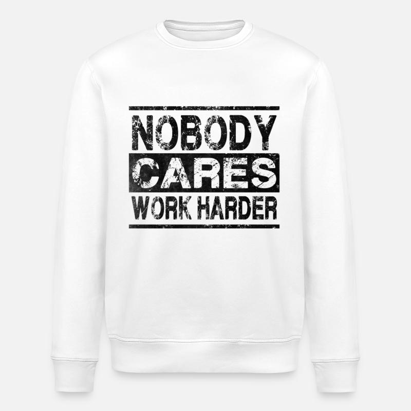 Work Harder - Stanley/Stella Unisex Bio-Sweatshirt ROLLER - Weiß