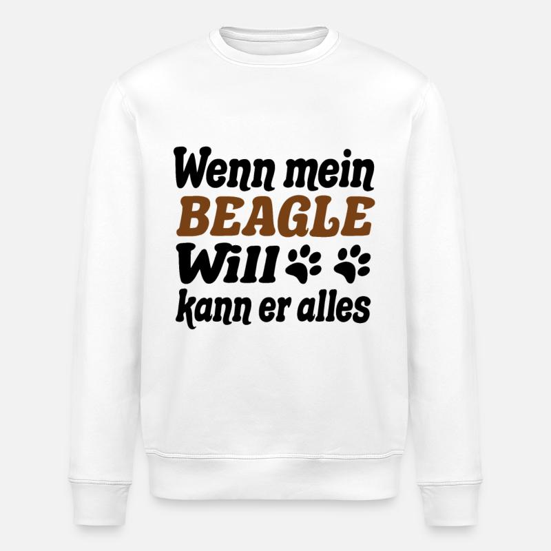Beagle - Stanley/Stella Unisex Bio-Sweatshirt ROLLER - Weiß