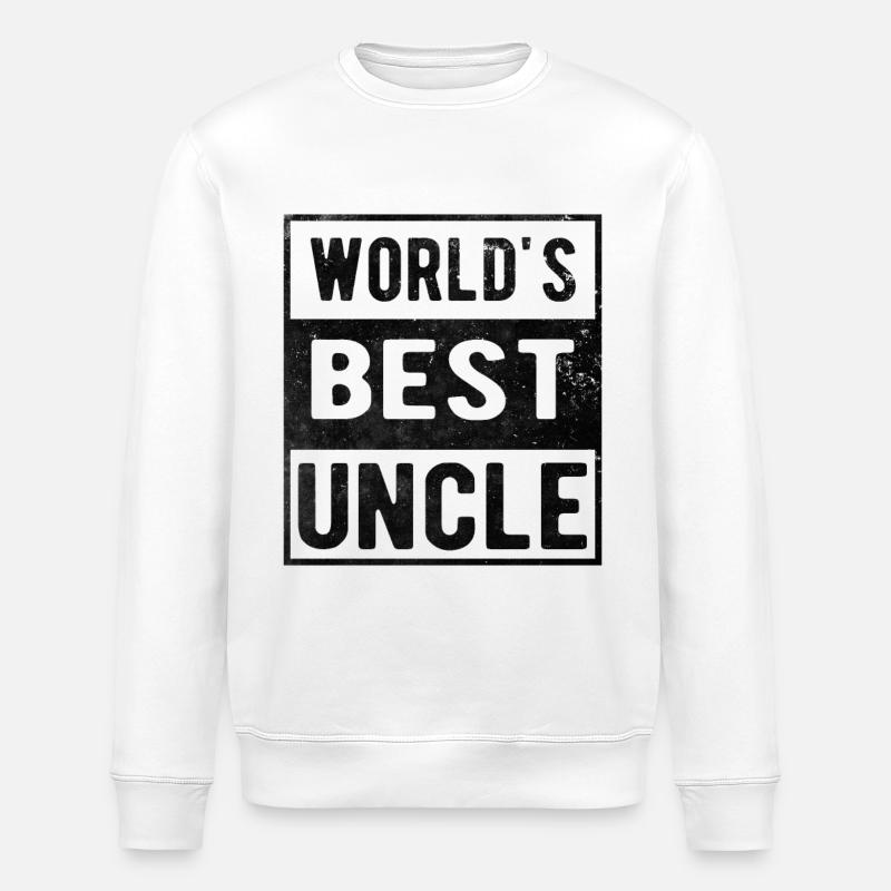 World's best uncle - Stanley/Stella ROLLER Unisex Organic Sweatshirt - white