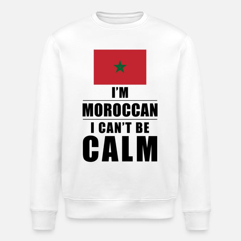 Maroc Cant Keep Calm - Sweat bio ROLLER Stanley/Stella Unisexe - blanc