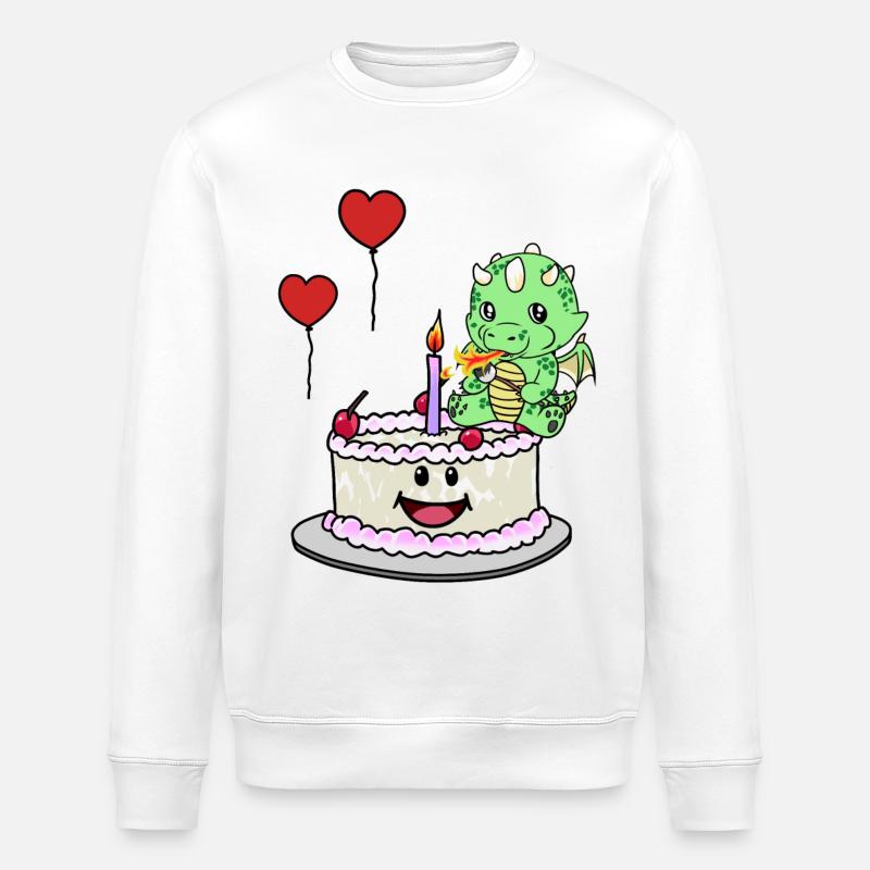 Dragon Birthday Cake Bonbons - Sweat bio ROLLER Stanley/Stella Unisexe - blanc