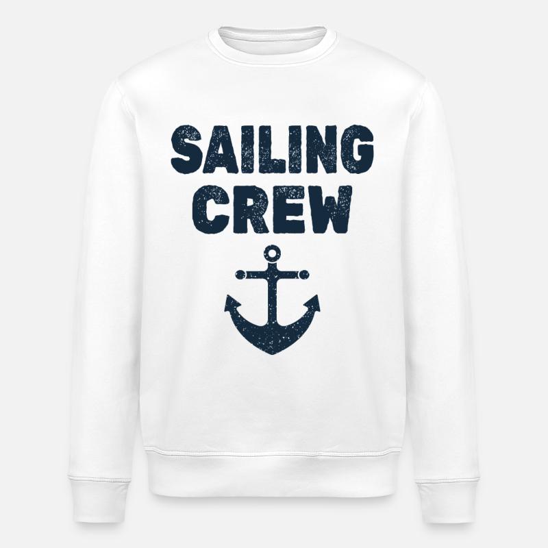Sailing crew - Stanley/Stella ROLLER Unisex Organic Sweatshirt - white