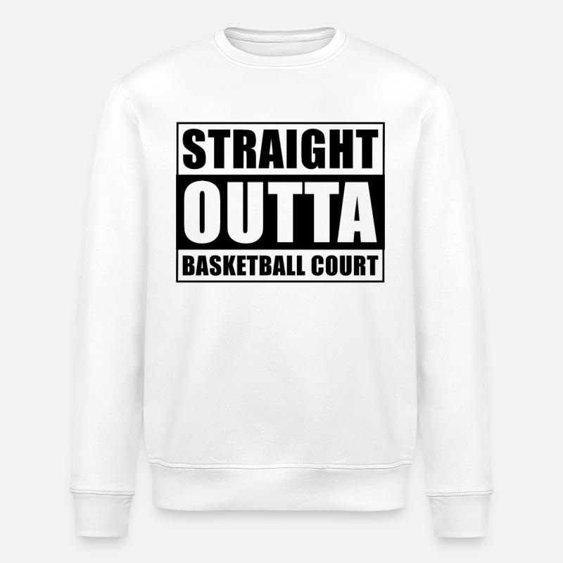 Terrain de basket-ball droit outta - Sweat bio ROLLER Stanley/Stella Unisexe - blanc