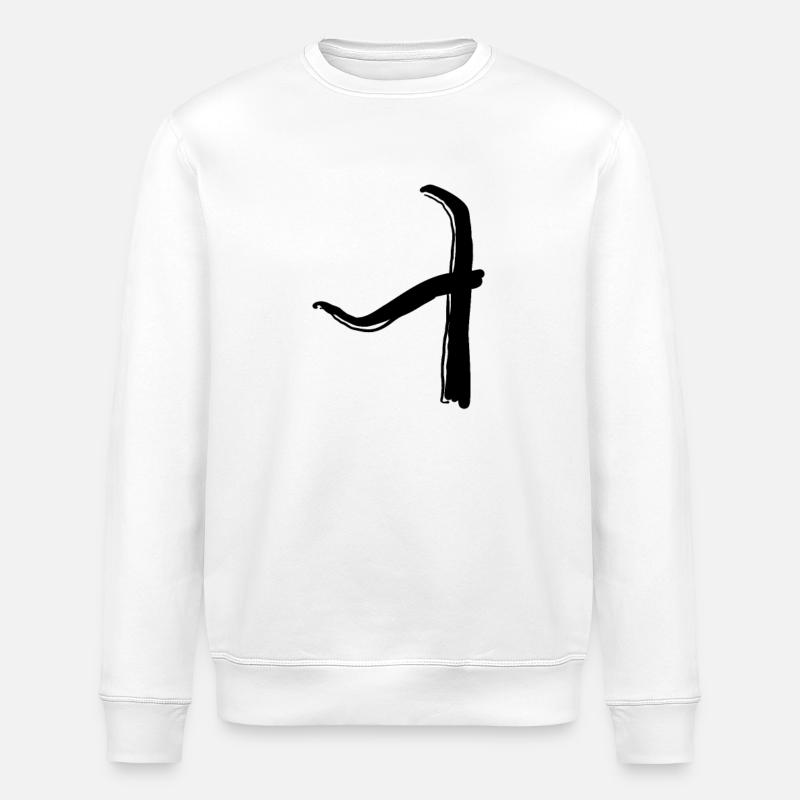 Korean letter Ui - Stanley/Stella ROLLER Unisex Organic Sweatshirt - white
