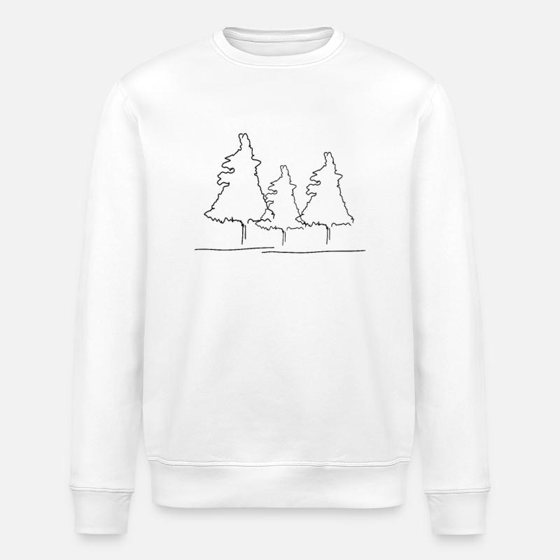 Arbre Lineart - Sweat bio ROLLER Stanley/Stella Unisexe - blanc