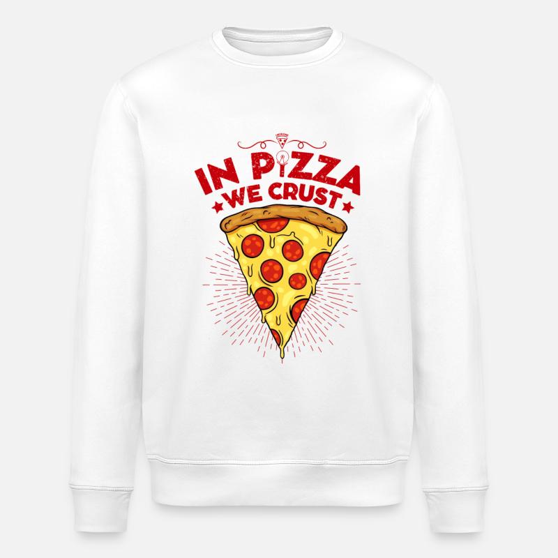 Stück Pizza! - Stanley/Stella Unisex Bio-Sweatshirt ROLLER - Weiß