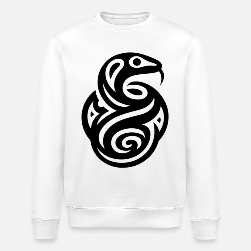 Serpent zodiaque amérindien - Sweat bio ROLLER Stanley/Stella Unisexe - blanc