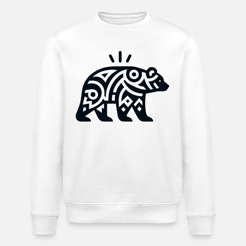Ours du zodiaque amérindien - Sweat bio ROLLER Stanley/Stella Unisexe - blanc