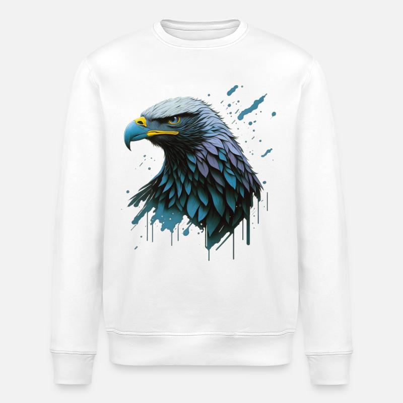 Libérez la Majesté : l’aigle - Sweat bio ROLLER Stanley/Stella Unisexe - blanc