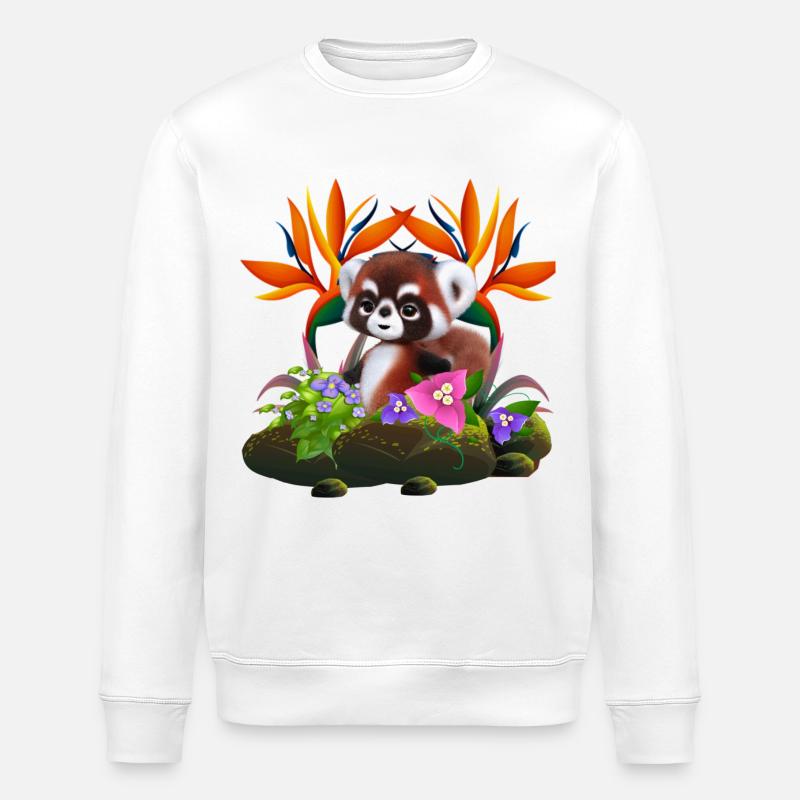 Süßes Fell-Baby - Stanley/Stella Unisex Bio-Sweatshirt ROLLER - Weiß