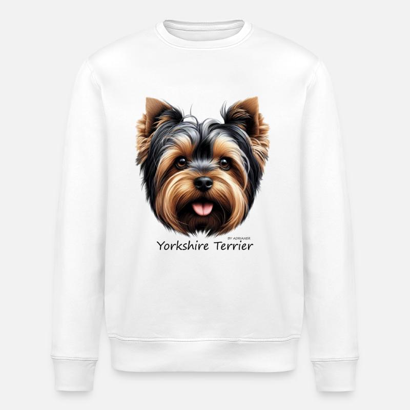 Yorkshire Terrier - Stanley/Stella ROLLER Unisex Organic Sweatshirt - white