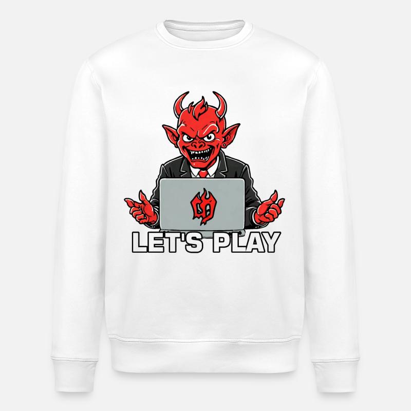 Red Devil - Stanley/Stella ROLLER Unisex Organic Sweatshirt - white