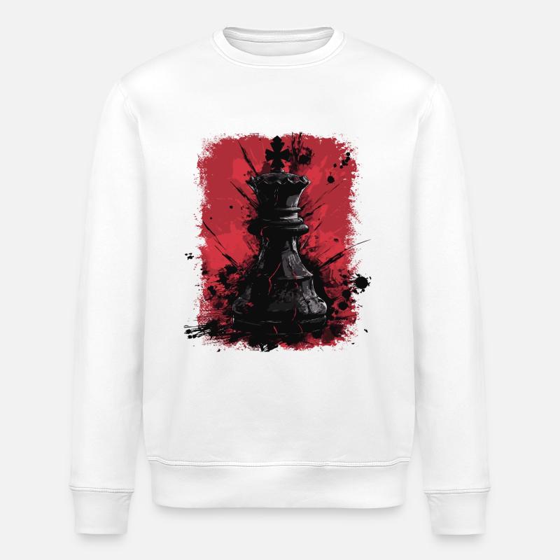 Schachfigur König - Stanley/Stella Unisex Bio-Sweatshirt ROLLER - Weiß