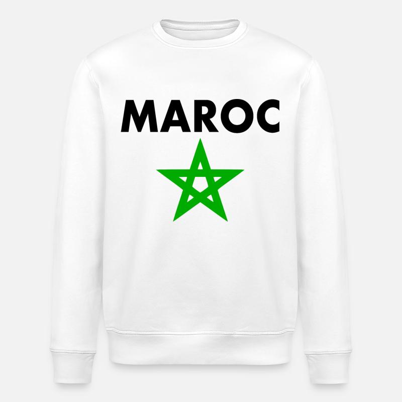 Maroc - Sweat bio ROLLER Stanley/Stella Unisexe - blanc