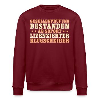 Gesellenprüfung bestanden Ausbildung Geselle - Stanley/Stella Unisex Bio-Sweatshirt ROLLER - Weiß - Vorne - Nik (191cm)