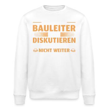 Bauleitung Hausbau Bauleiter - Stanley/Stella Unisex Bio-Sweatshirt ROLLER - Weiß - Vorne - Nik (191cm)