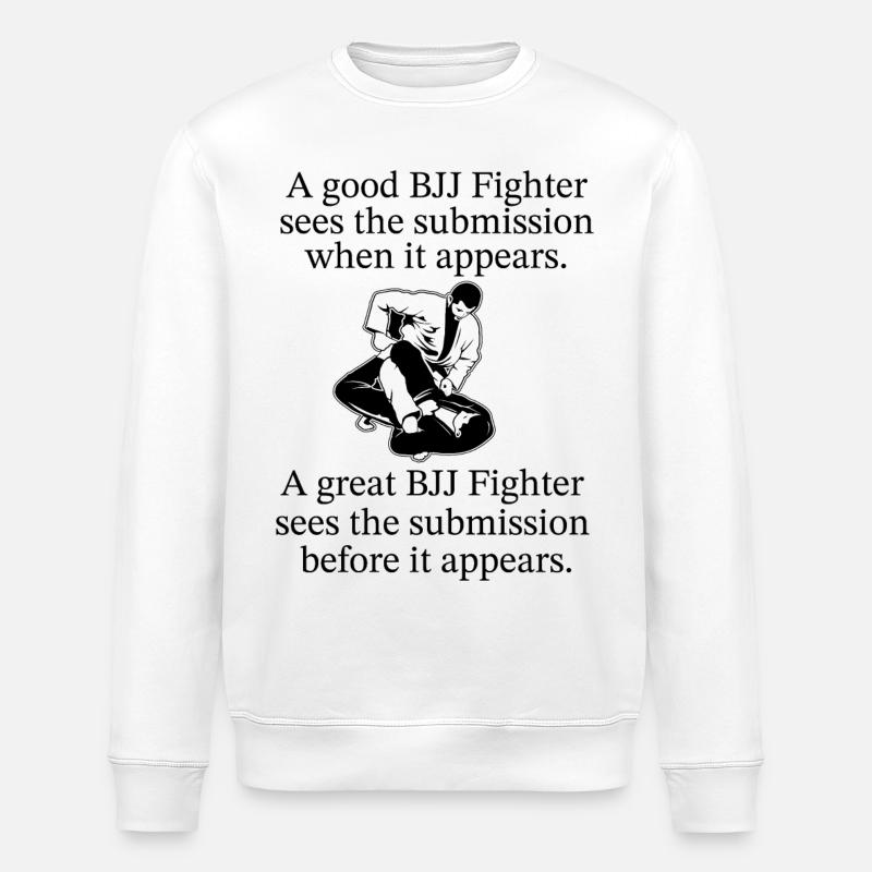 BJJ Zitat - Stanley/Stella Unisex Bio-Sweatshirt ROLLER - Weiß