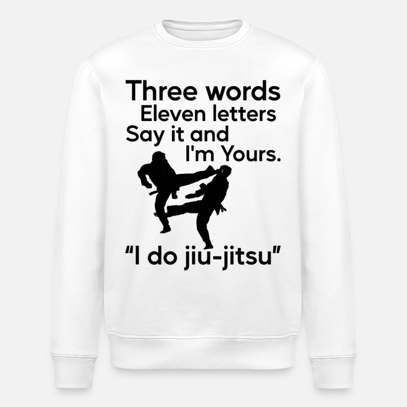 I do Jiu-Jitsu - Stanley/Stella Unisex Bio-Sweatshirt ROLLER - Weiß